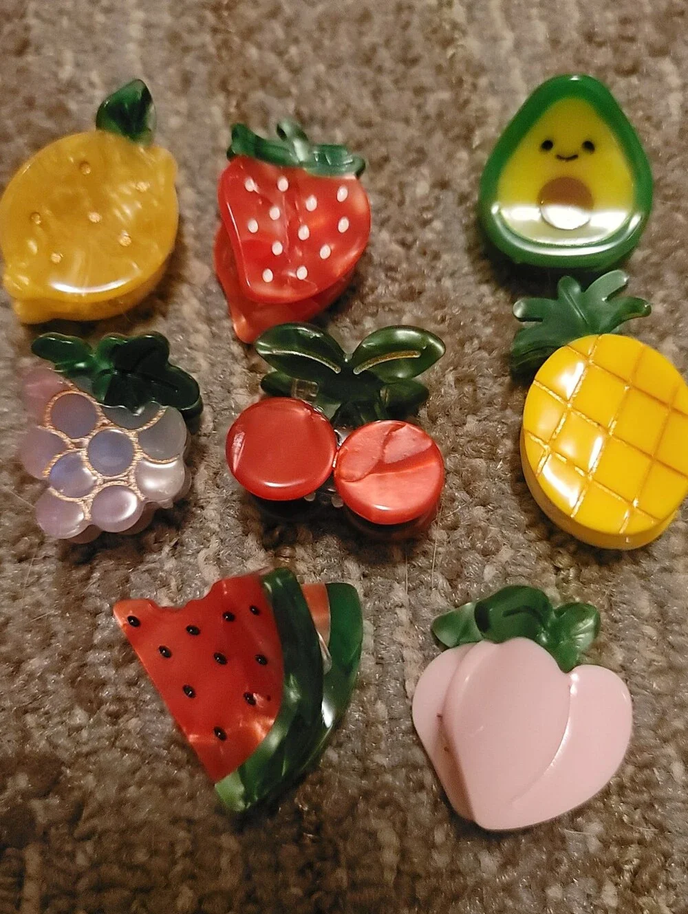 8 fruit mini claw clips for hair
